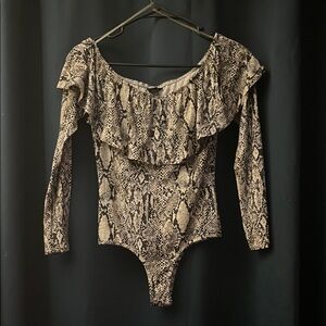 Charlotte Russe Snake Print Bodysuit